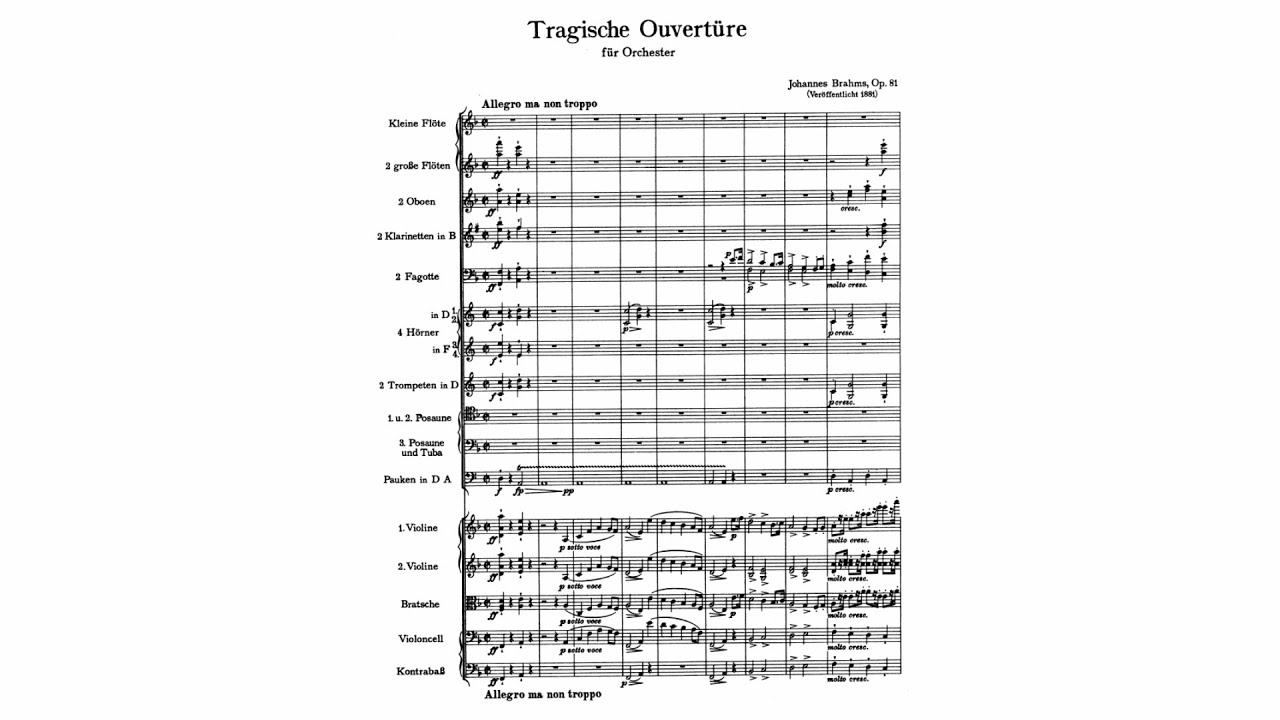 Brahms: Tragic Overture, Op. 81 (with Score)