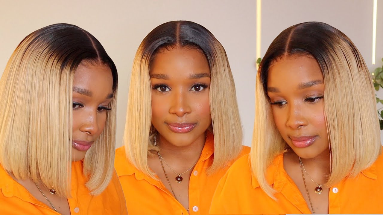 I AM IN LOVE WITH THIS BOB!! GLUELESS WIG INSTALL | OMGHERHAIR