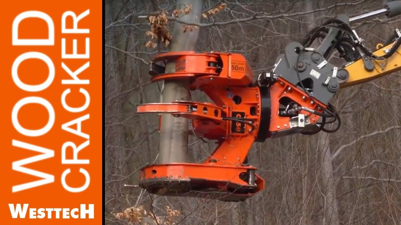 Tree Shear Woodcracker C350 am Liebherr Radbagger LH 22