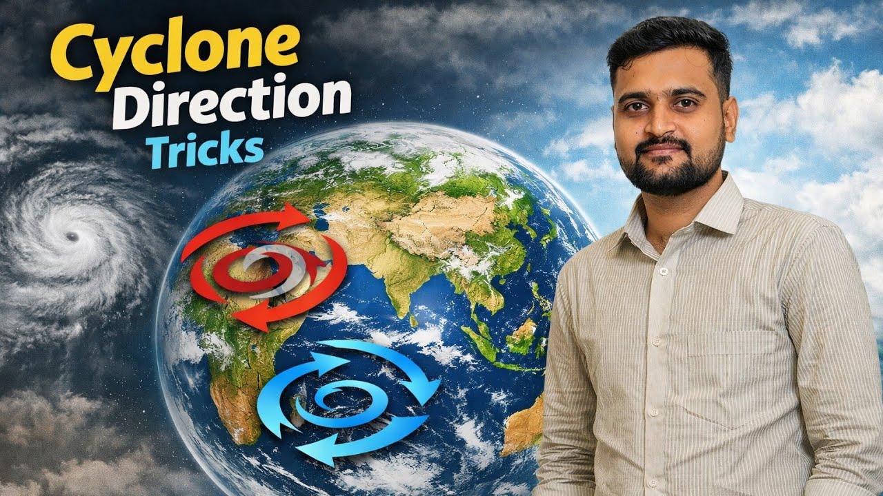 Direction of Cyclones | World Geography |(Easy Tricks ) Explained by Abhishek Sir