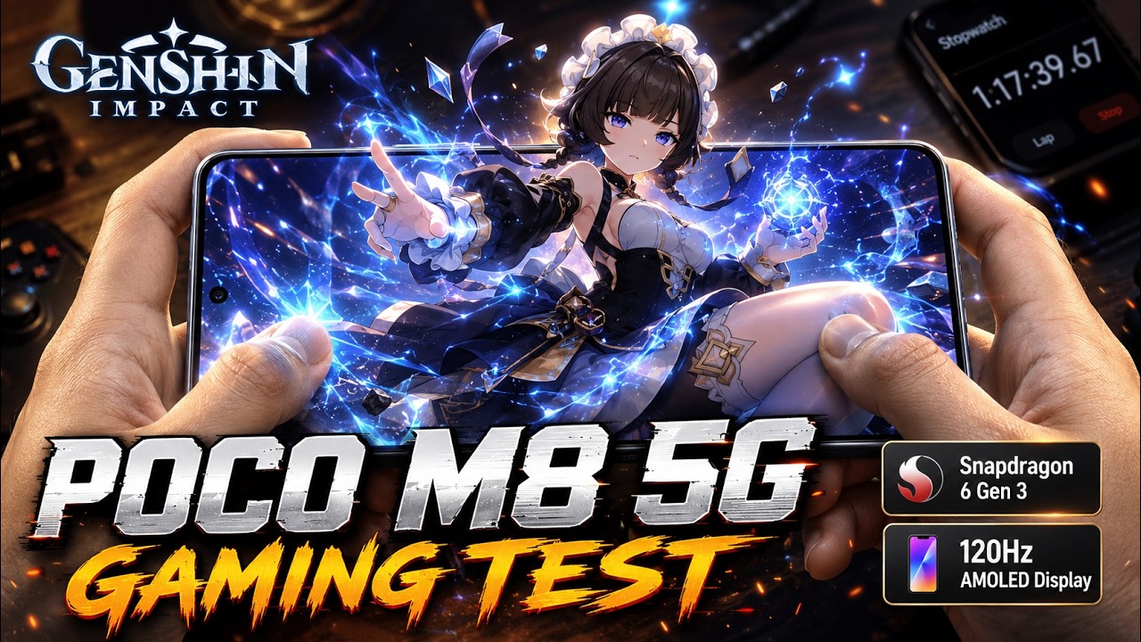 POCO M8 5G Genshin Impact Gaming Test | Snapdragon 6 Gen 3, 120Hz AMOLED Display
