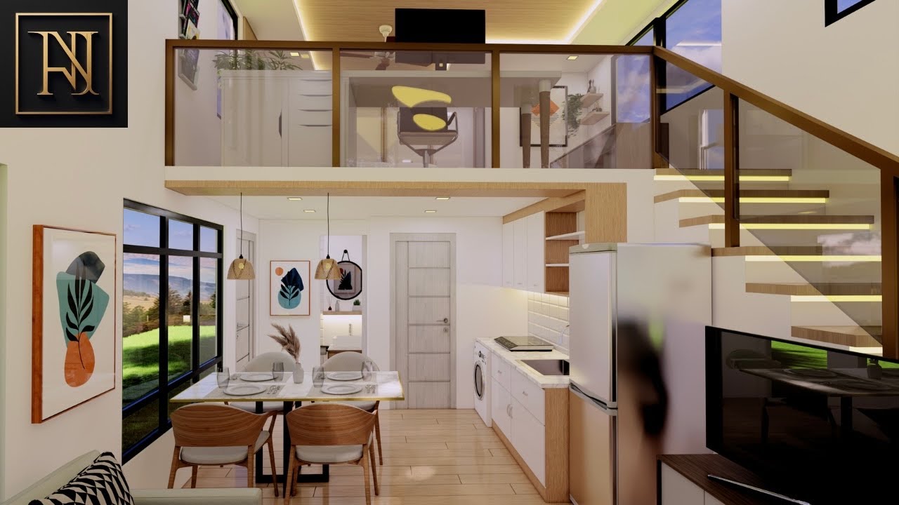 Modern & Cozy Loft Type Tiny House Design Idea (5x7 Meters Only)