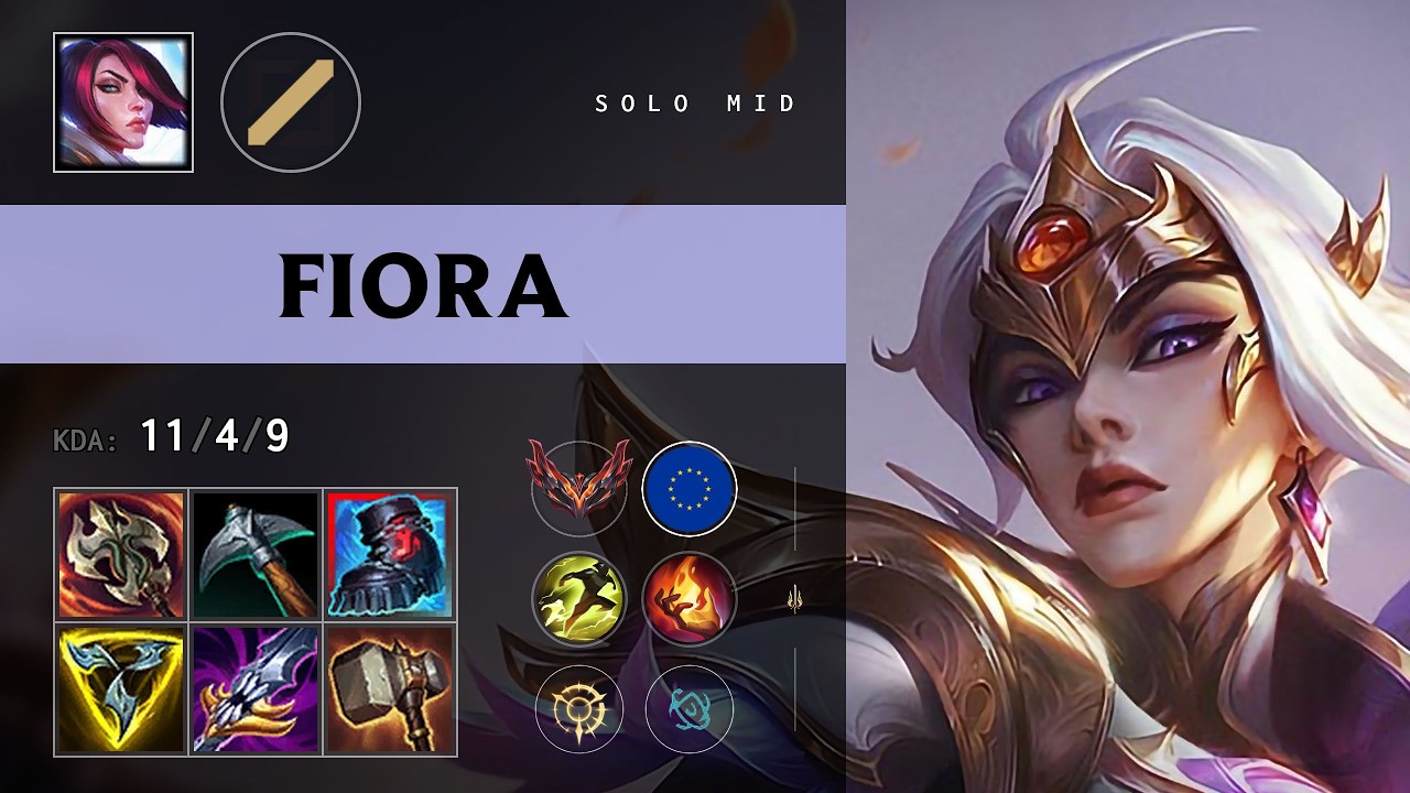 Fiora Mid vs Akali - EUW Grandmaster Patch 26.12