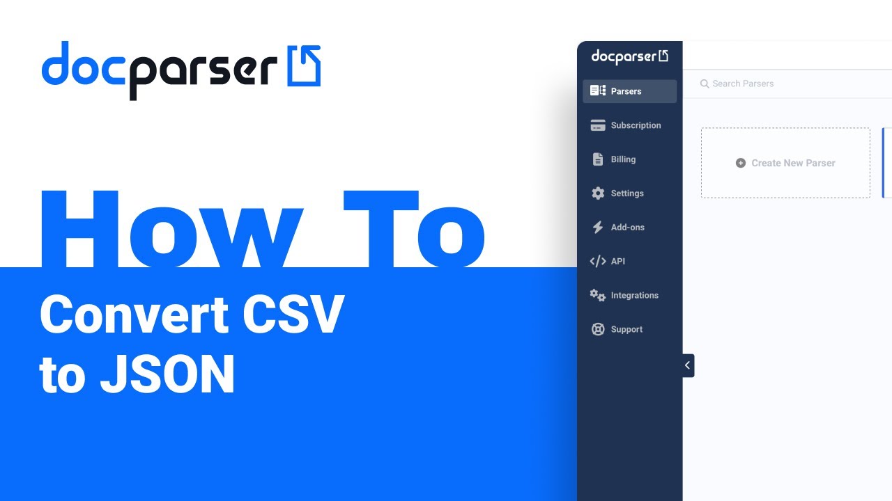 Docparser Academy: How to Convert CSV to JSON