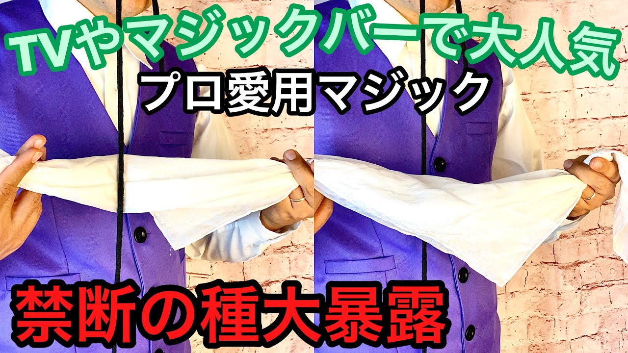 【種明かし】TVやマジックバーでプロ愛用のシルク貫通マジック【超王道】
