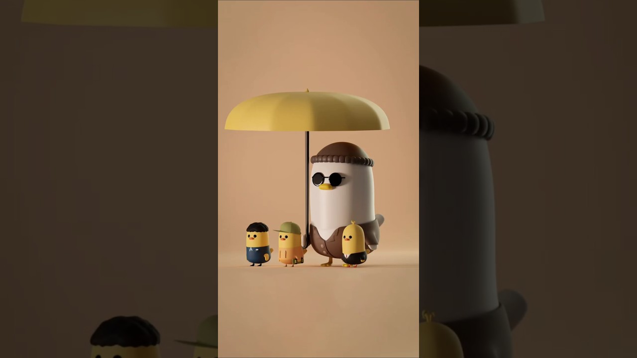 An ordinary family of duck👌 #duck #3d #animation #blender #blenderart #sprunki #art