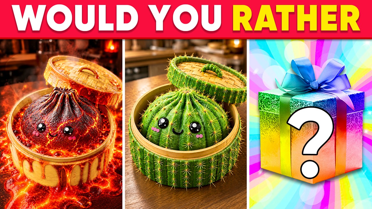 Would You Rather...? MYSTERY Gift Edition 🥟🔥🌵 Hardest Choices Ever