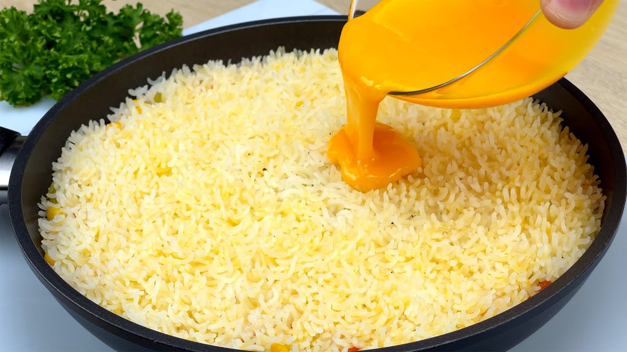 Попробуйте этот рис прямо сейчас❗Это просто и очень вкусно. Рецепт риса с овощами и яйцом. # 183