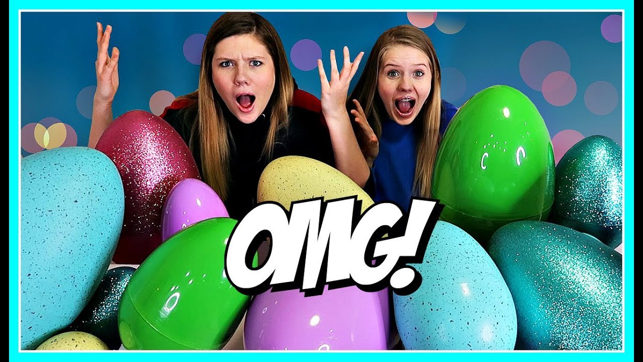 Giant Easter Egg Slime Challenge | Taylor & Vanessa