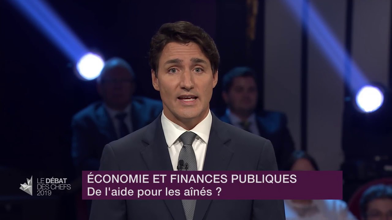 Justin Trudeau answers a question about financial help for seniors