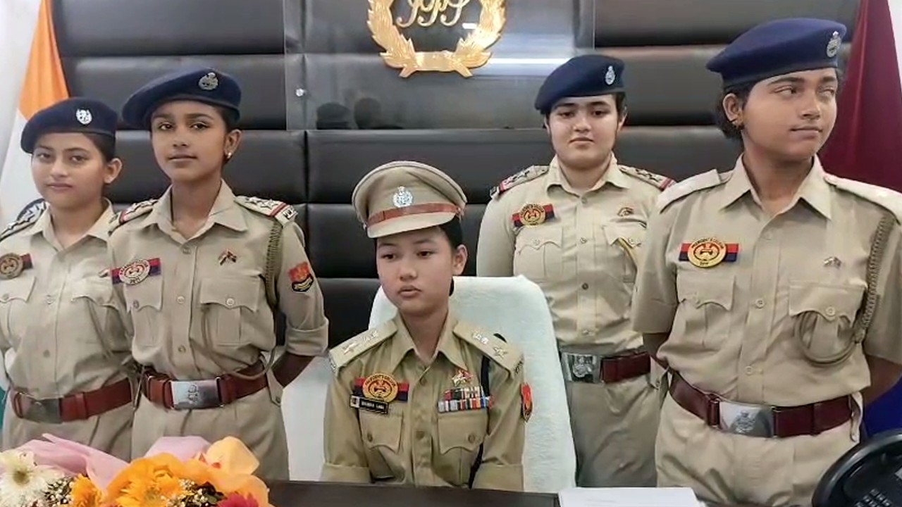 Student Becomes SP for a Day: 8th Grader Bhumika Lama Leads West Tripura Police