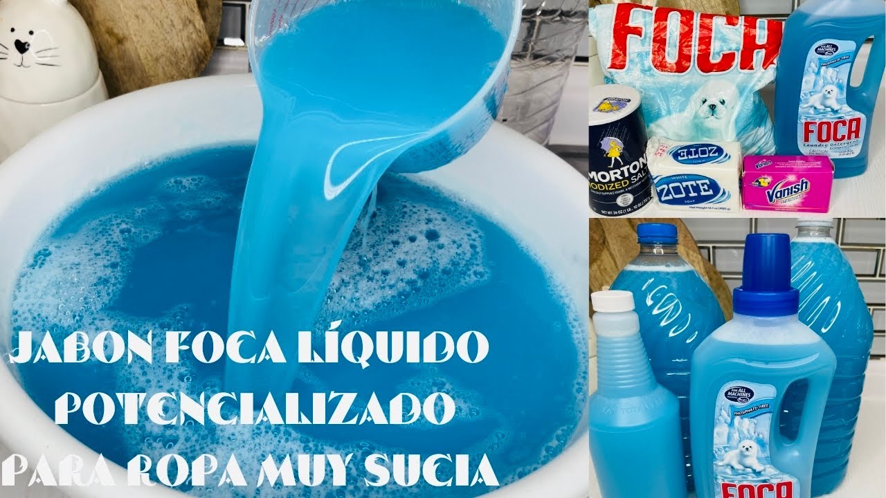 JABON FOCA LÍQUIDO POTENCIALIZADO, para ropa muy sucia