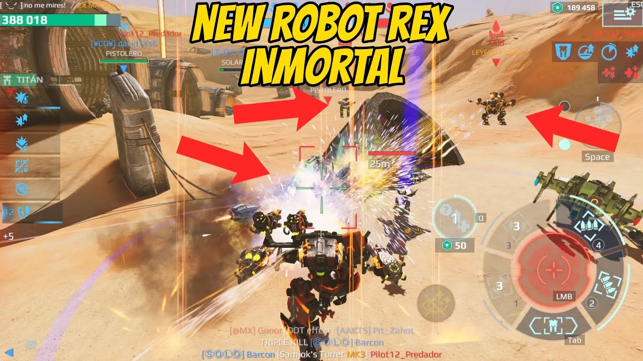 New robot Rex Inmortal! - War Robots #WRWinElox