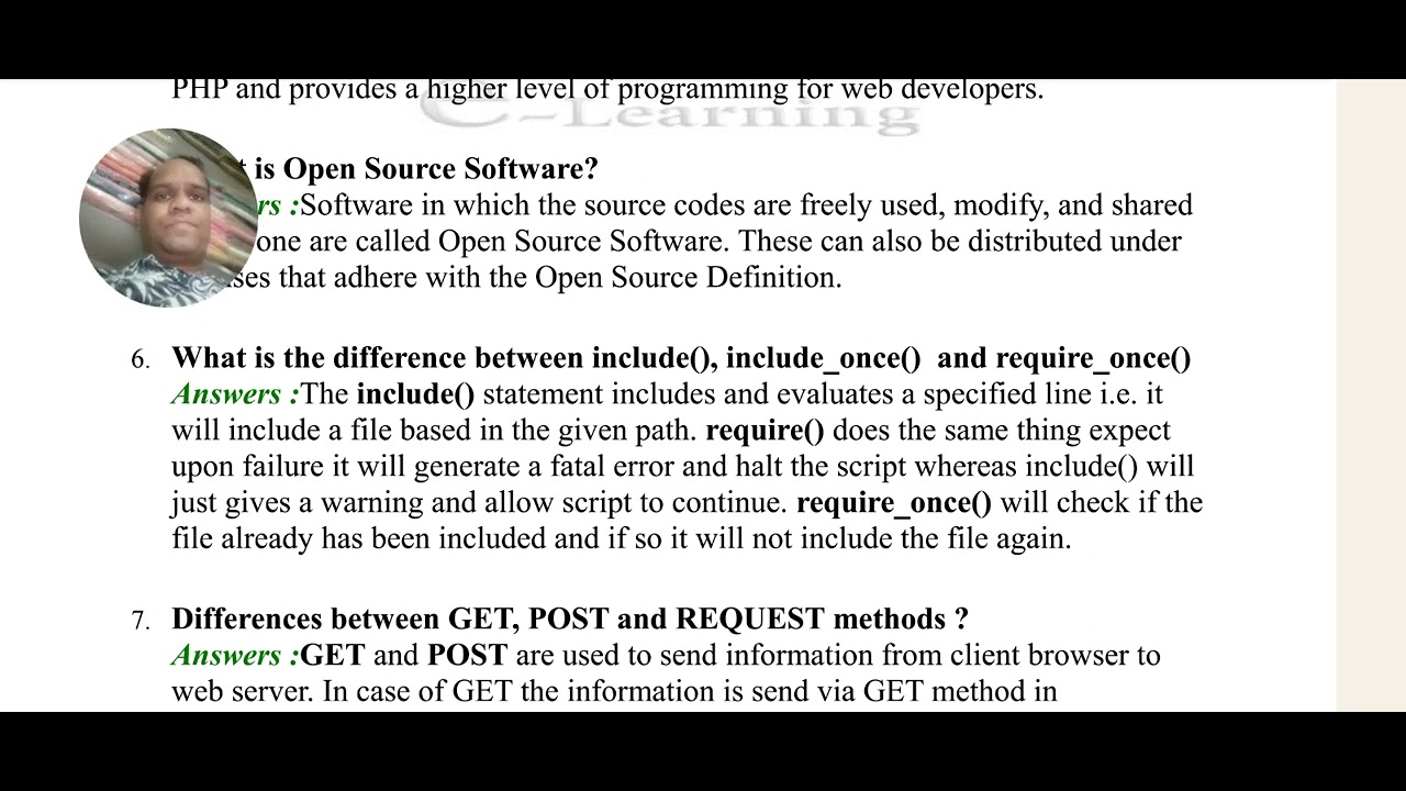 6. What is the difference between include(), include_once() and require_once()
