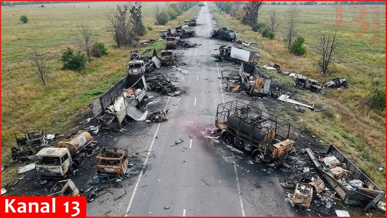 Видео уничтоженной российской военной техники, пораженной украинскими дронами среднего радиуса де...