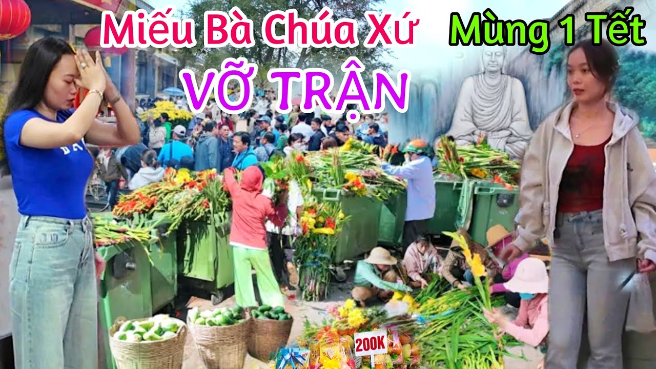 VỠ TRẬN MIẾU BÀ CHÚA XỨ CHÂU ĐỐC MÙNG 1 TẾT 2026 HÀNG 1000 NGƯỜI ĐỔ VỀ TRẢ LỄ VẬT CHẤT THÀNH NÚI