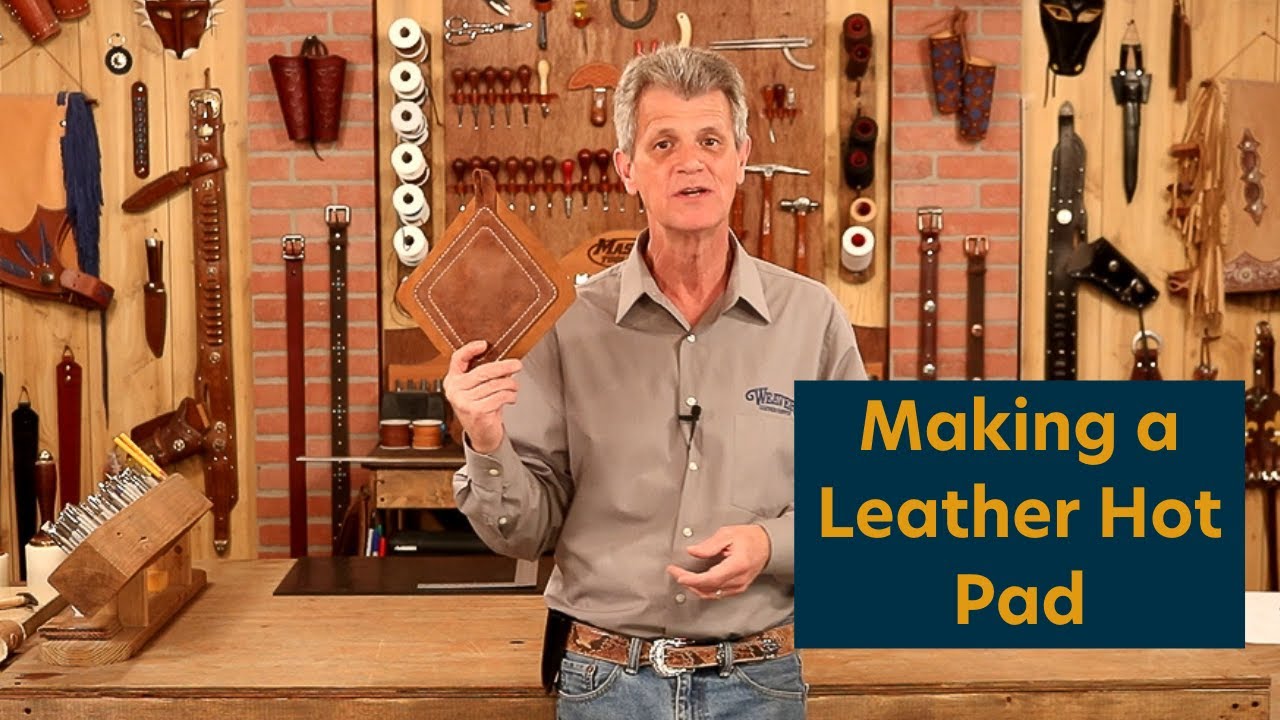 Making a Leather Hot Pad with FREE Pattern