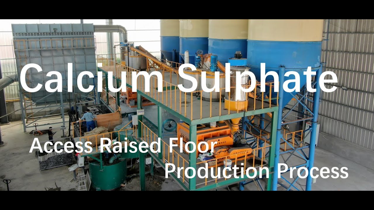 Calcium sulphate access floor production process