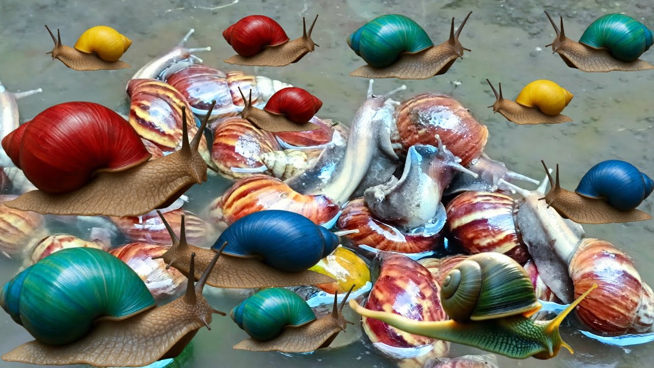 Hunting snail, mencari siput dan keong di sungai, dapat siput, keong, kelomang, main air, seru snail