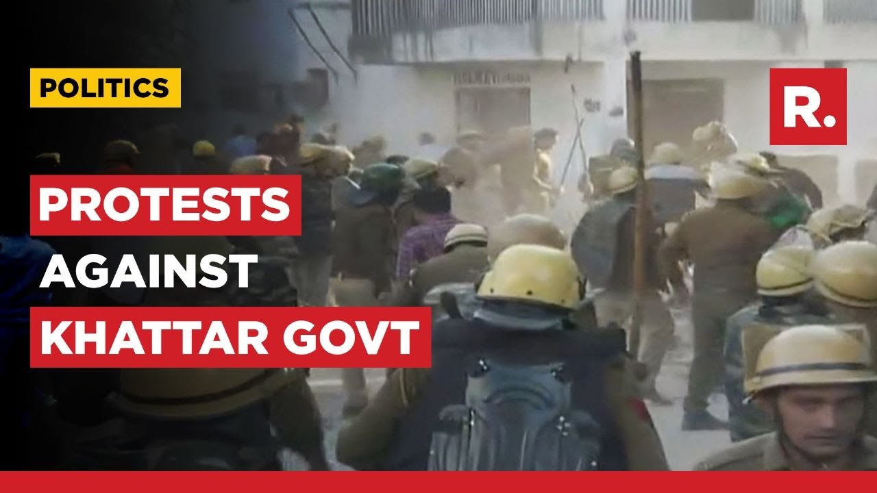 Protests Erupt Against Khattar Govt In Haryana; First Visuals Here