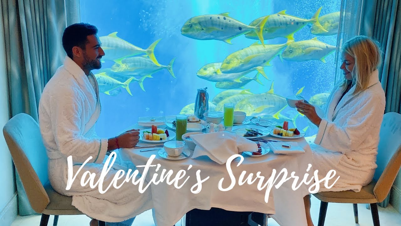 MY $40.000 UNDERWATER SUITE .. Valentine surprise!!! Atlantis Hotel Dubai