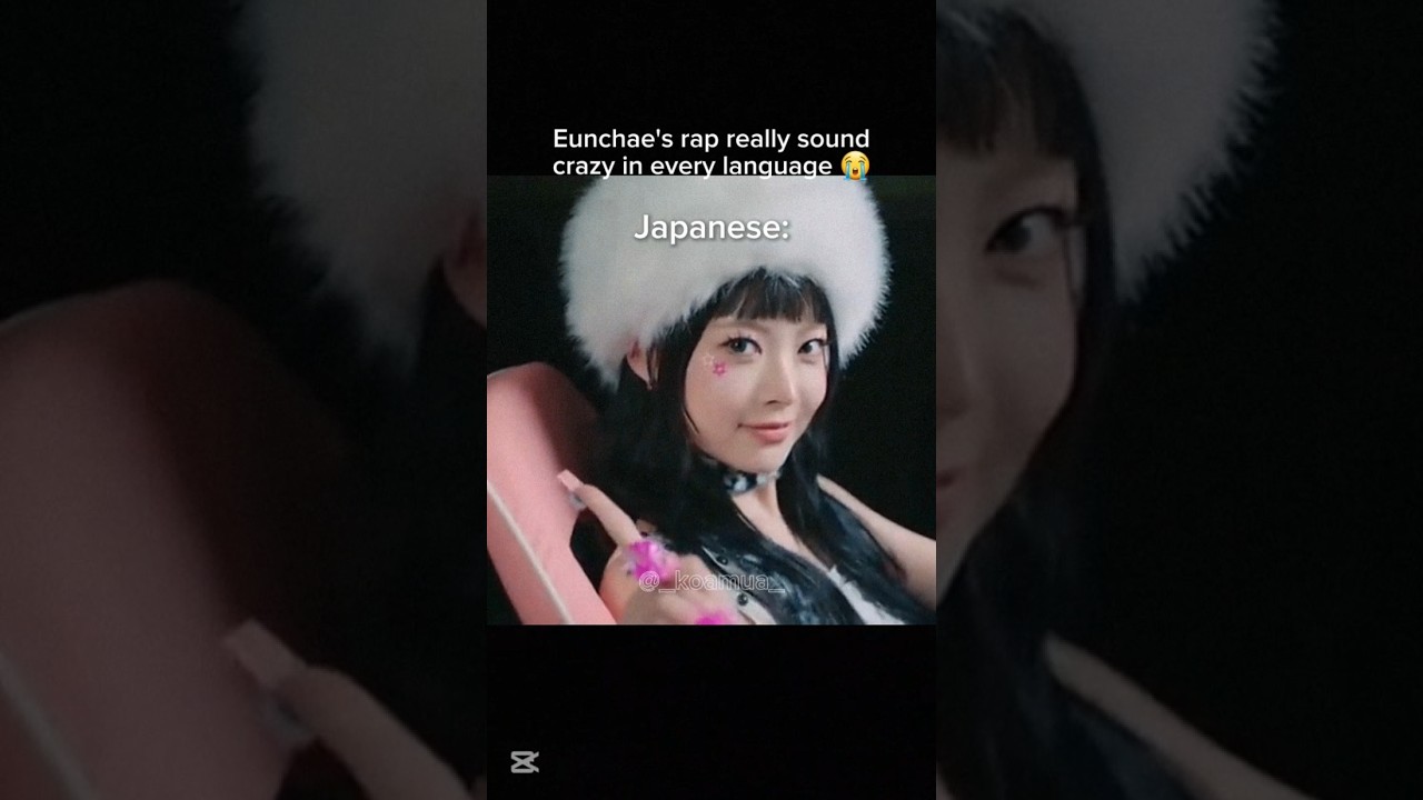 Eunchae's rap really sound crazy in every language😭#lesserafim #crazy  #kpop #rap #korean #fyp