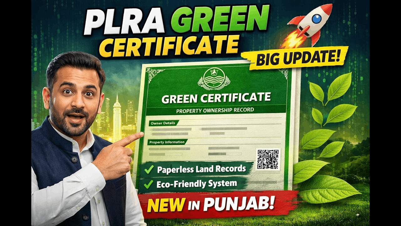 PLRA Green Certificate Launched | Punjab Land Records Authority New Digital Initiative 🌱