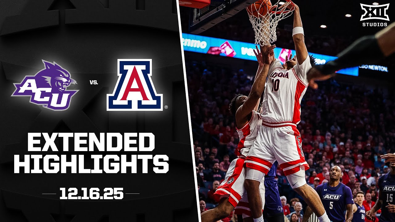 Abilene Christian vs. #1 Arizona Extended Highlights | 2025-26 Big 12 Men's Basketball