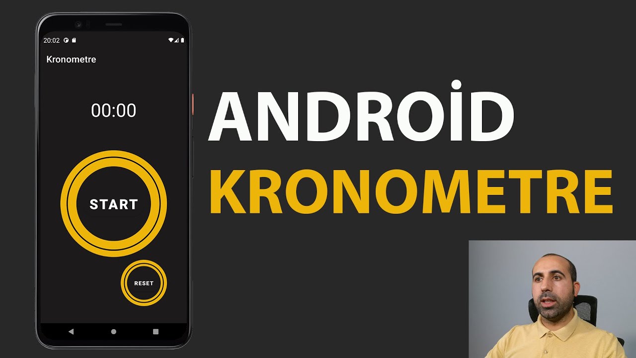 Android Kronometre Uygulaması Geliştirme (Chronometer) 4K