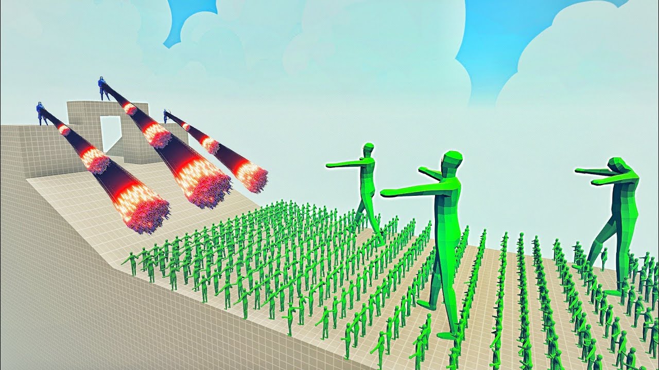 100x ZOMBIE + GIANTS vs 3x EVERY GOD - Totally Accurate Battle Simulator TABS