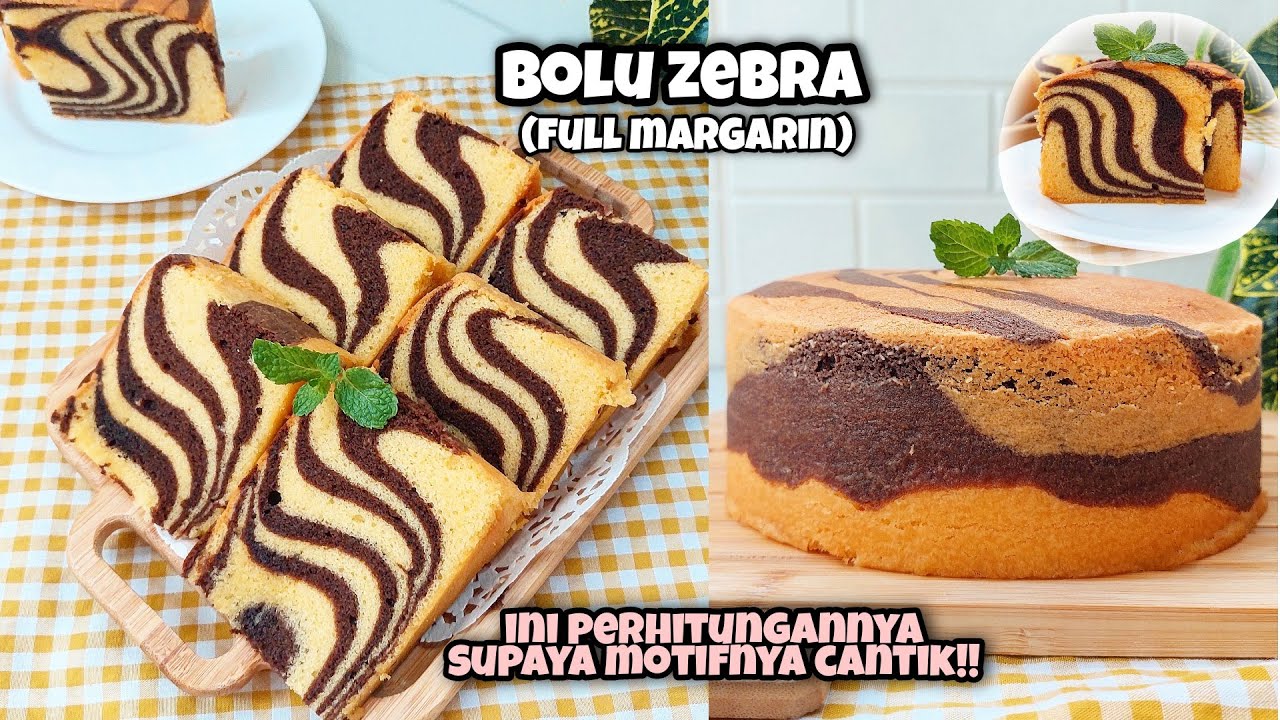 CARA BIKIN MOTIF BOLU ZEBRA DETAIL!! PAKAI FULL MARGARIN TAPI LEMBUT MOIST WANGI!!