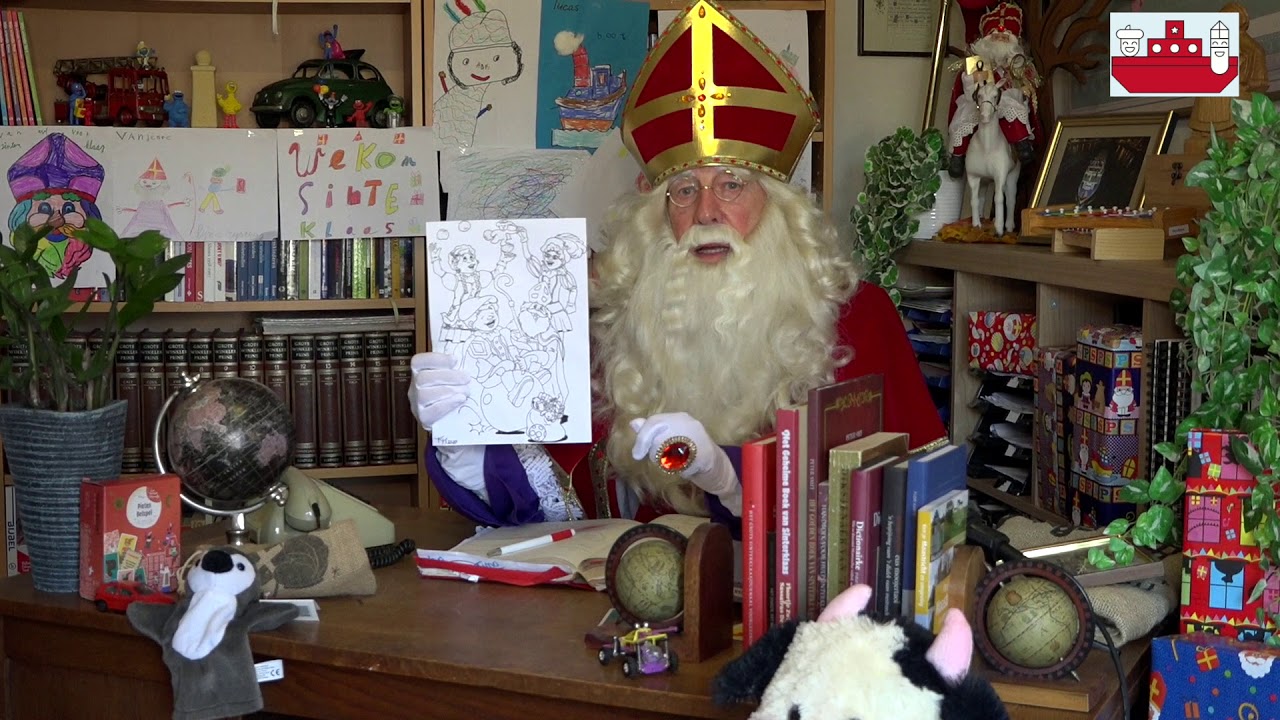 Kleurplaat Sinterklaas aan de Maas