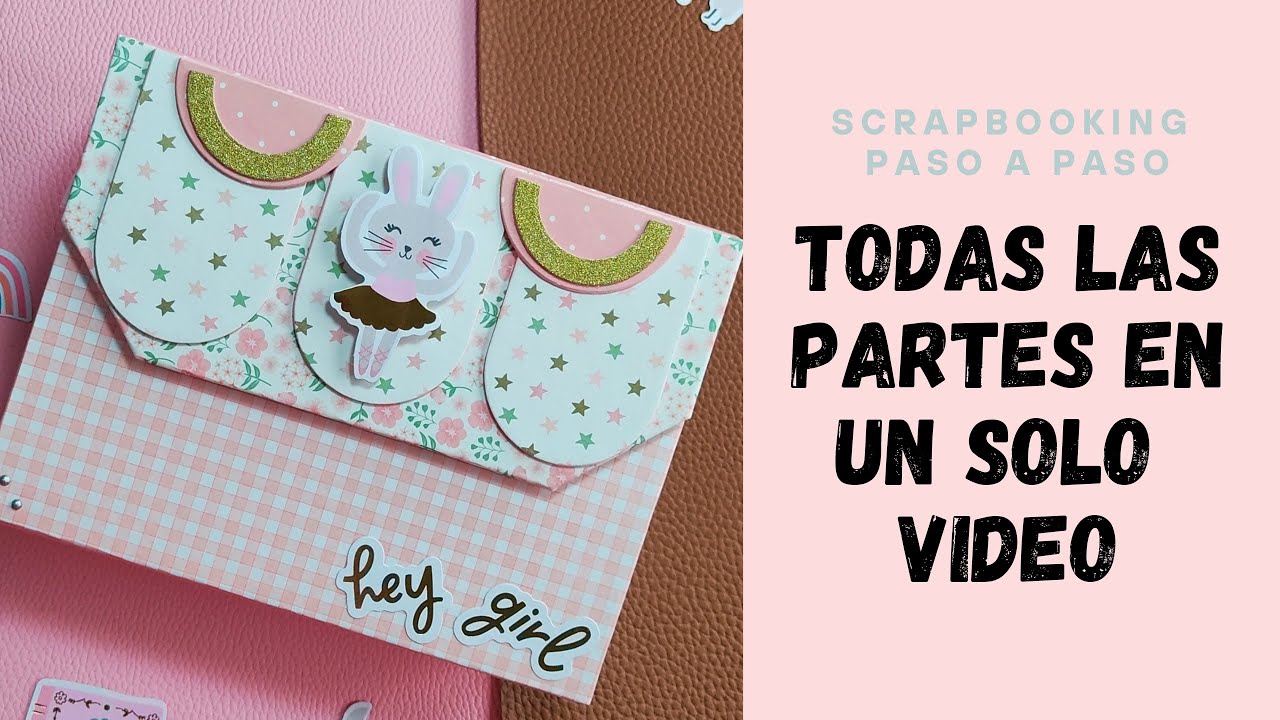 TODAS LAS PARTES scrapbooking paso a paso desde cero, medidas en la  descripción #scrapbooking