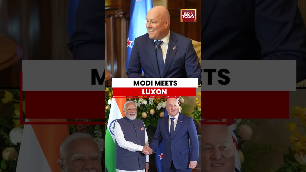 Watch: Modi-Luxon Meeting Marks Historic Chapter In India-New Zealand Relations } #newzealand #modi