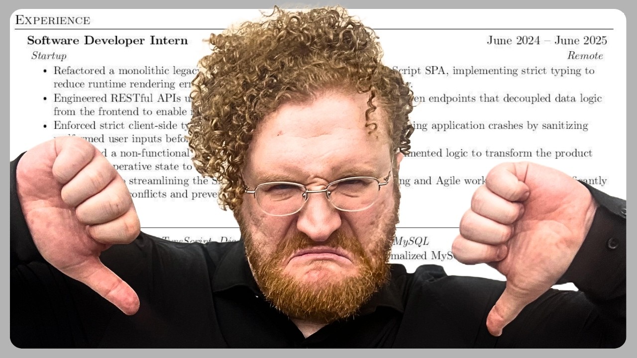 Software Engineer Gets Rejected Because of a GARBAGE Resume | Recruiter Reviews Resume