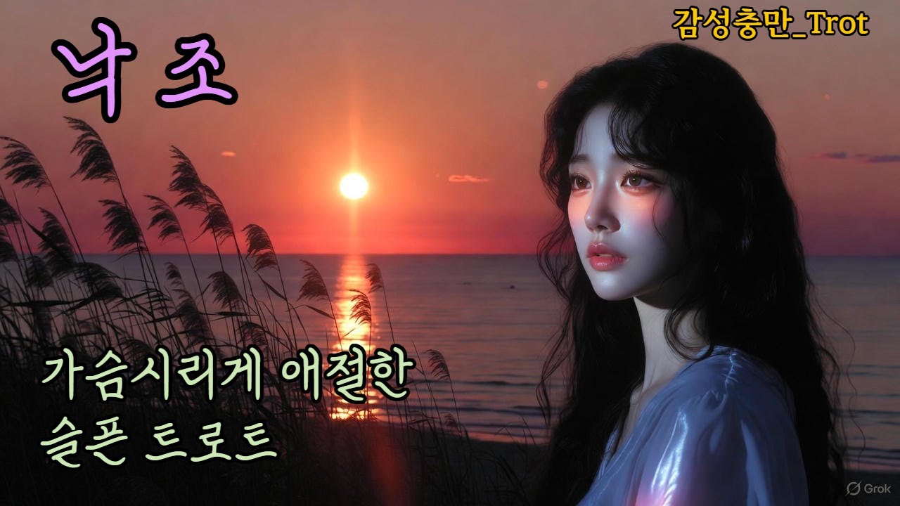 가슴 시리게 애절한 슬픈 트로트_낙조 #트로트 #k-trot #감성트로트 #애절한노래 #슬픈노래
