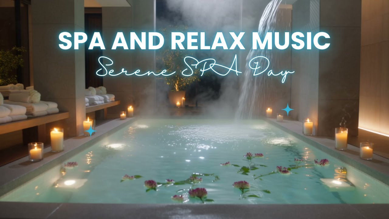 💙 Luxury Indoor Hot Spring Spa & Relax Music | 3 Hours Calm Water Ambience | Serene SPA Day 🌿