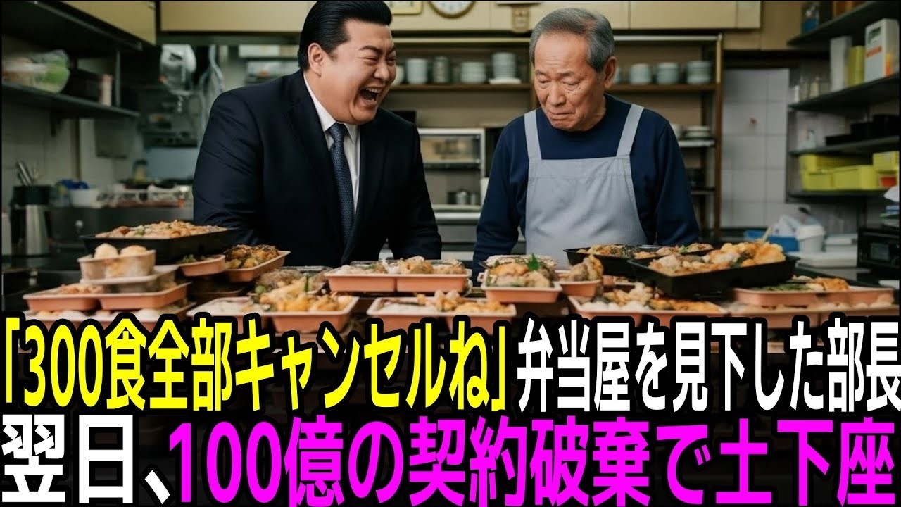 「そんな貧乏くさい弁当いらない。300個全部キャンセルね」弁当屋を見下した男の末路──翌日“100億円の契約破棄”で業界が凍りつく