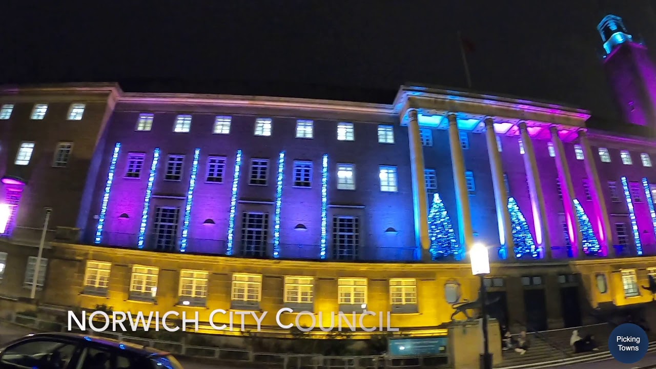 Norwich City Centre Christmas Lights | Walking Tour | Norfolk, UK | Picking Towns