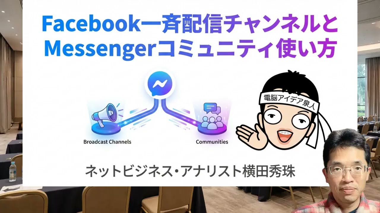 【スライド解説】Facebook一斉配信チャンネルとMessengerコミュニティ使い方