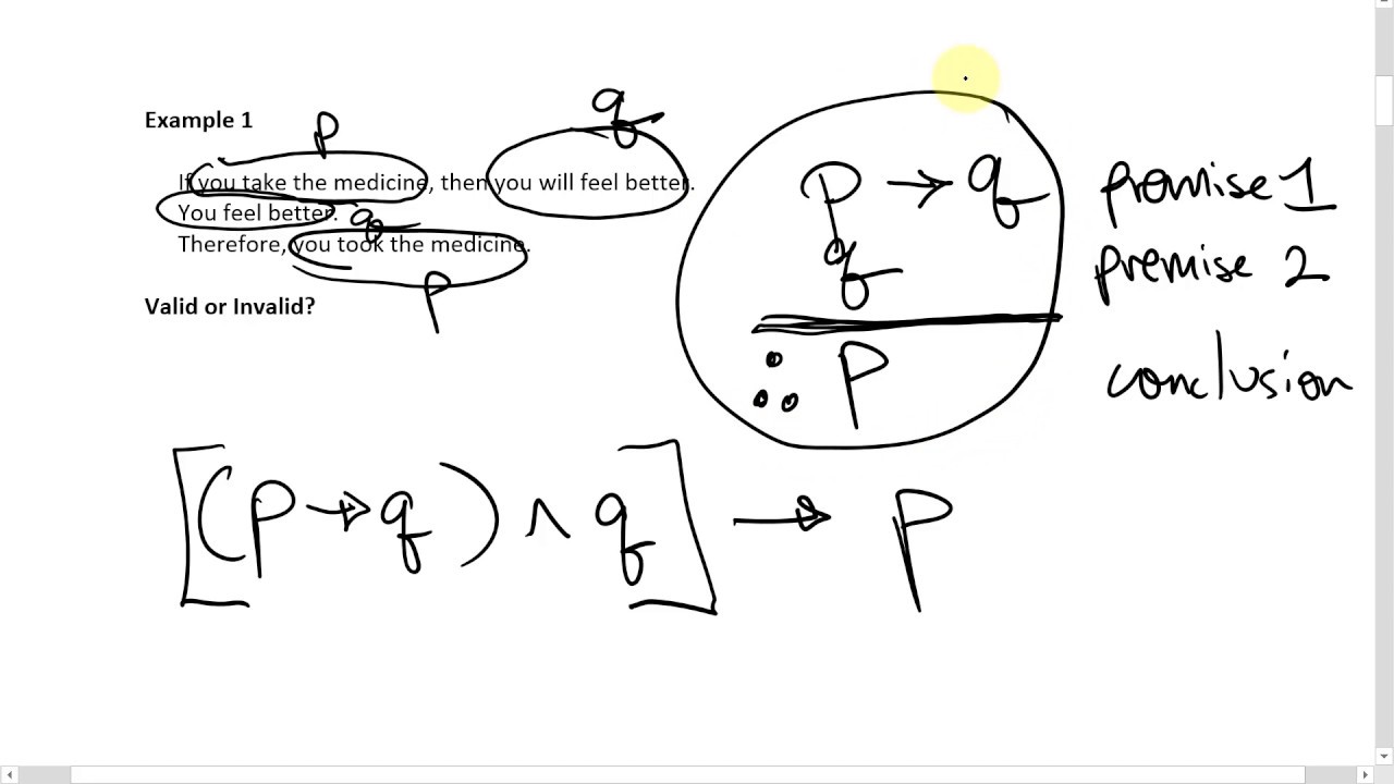 Determining Validity of an Argument Using a Truth Table