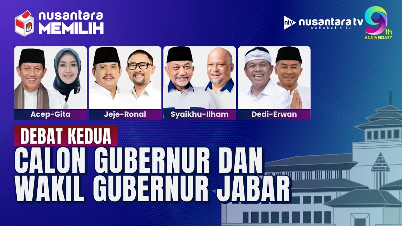 [LIVE] Debat Kedua Pilgub Jabar! Dedi Mulyadi, Acep, Jeje & Syaikhu Berebut Tanah Pasundan | NTV