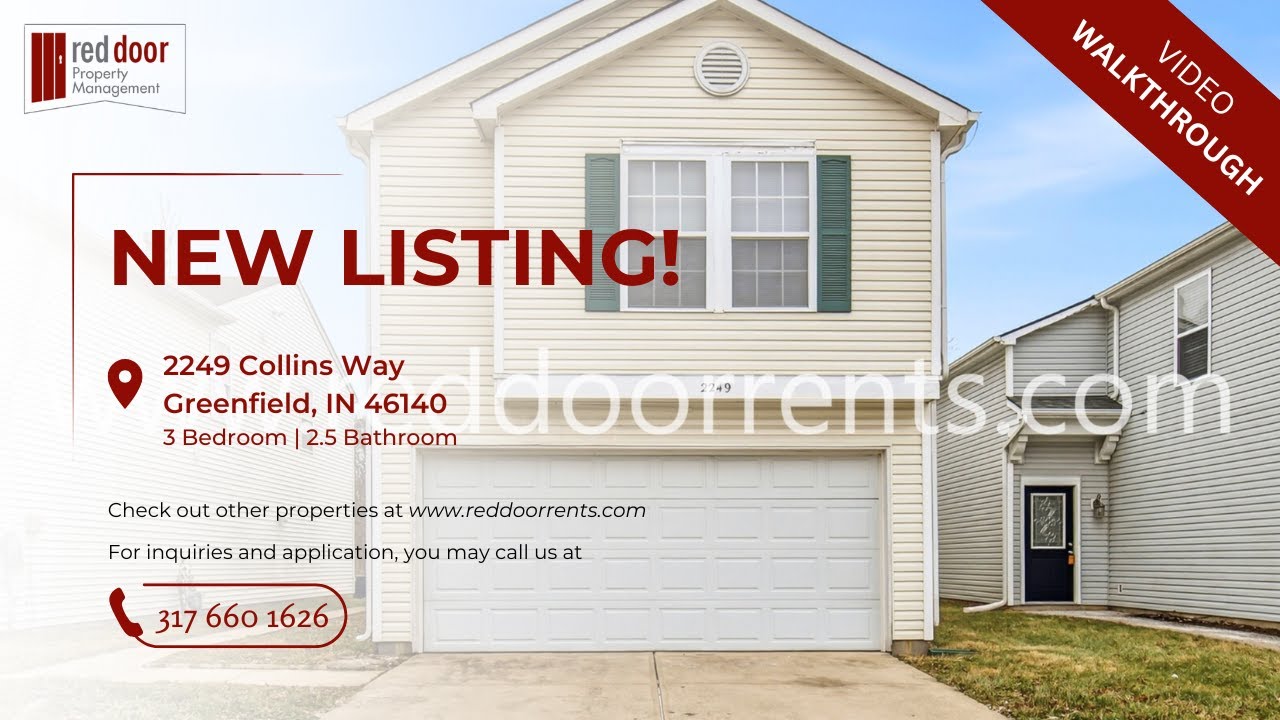 New Listing!!! 2249 Collins Way Greenfield, IN 46140