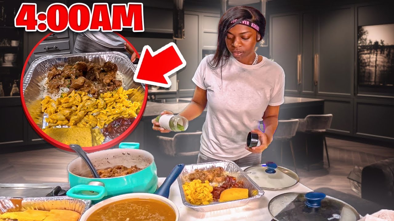 COOKING A GOURMET MEAL AT 4AM FOR MY SISTERS | I CANT BELIEVE THIS HAPPENED