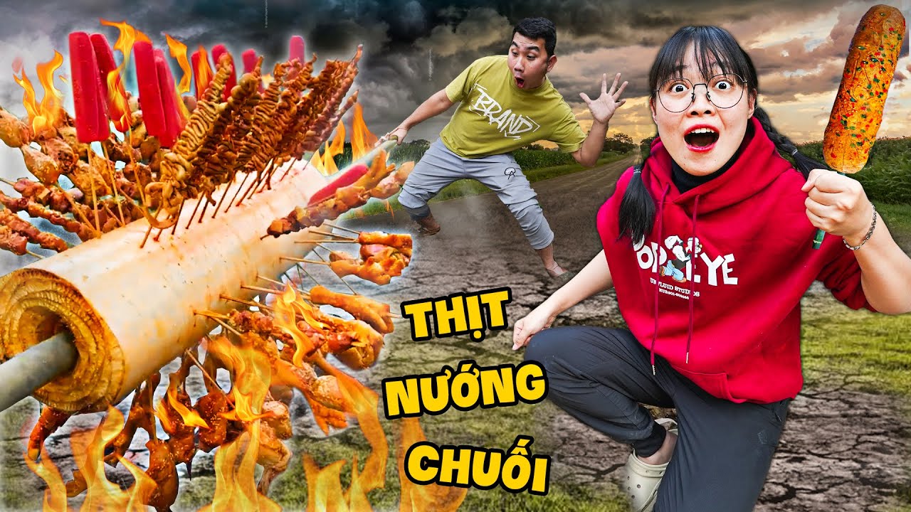Hà Sam Chặt cây Chuối Vào Rừng Nướng Thịt Lợn Cực Ngon - Vua Ẩm Thực