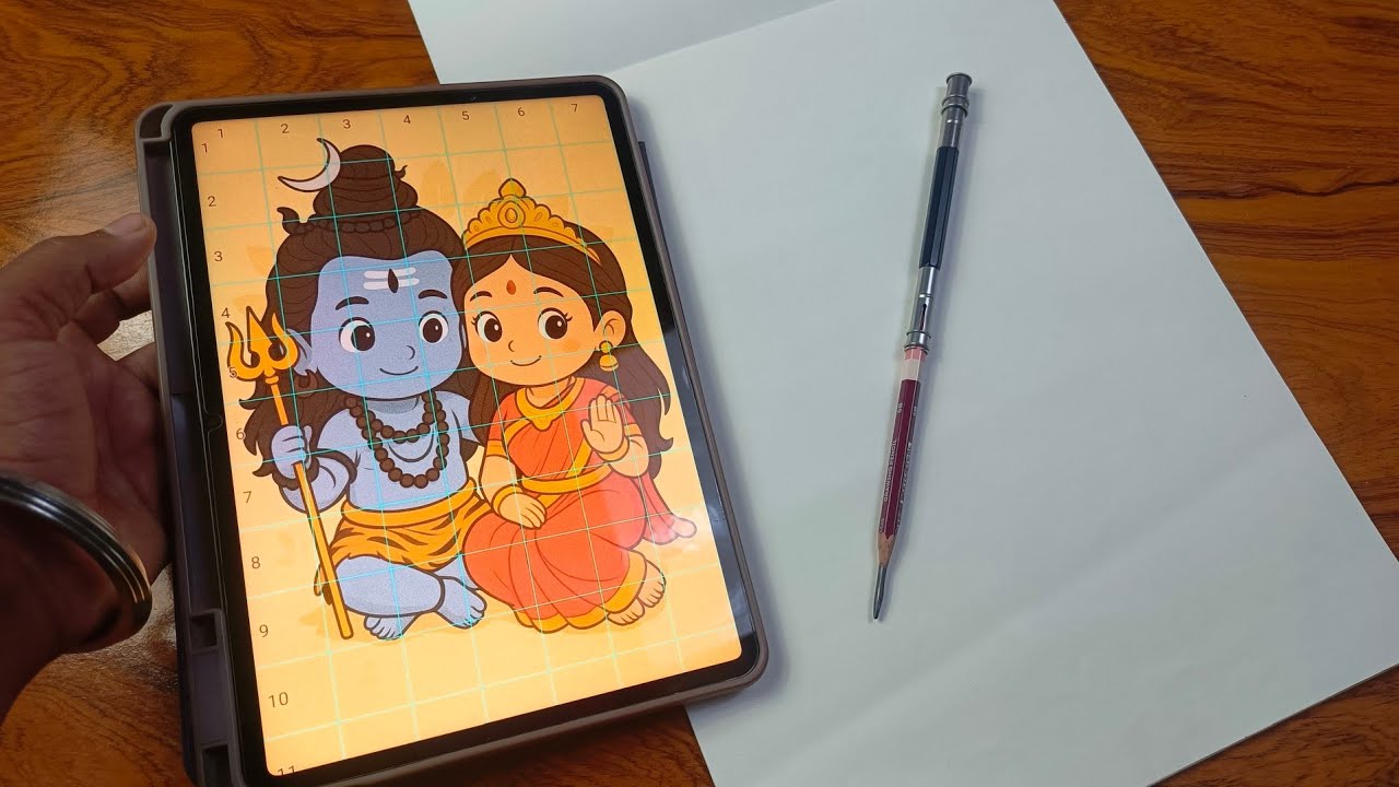 Lord shiva parvati drawing shivratri drawing .., outline tutorial #art #shivratridrawing