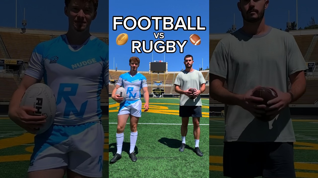 Football v Rugby 🏈🏉 Punting edition! #rugbynudge