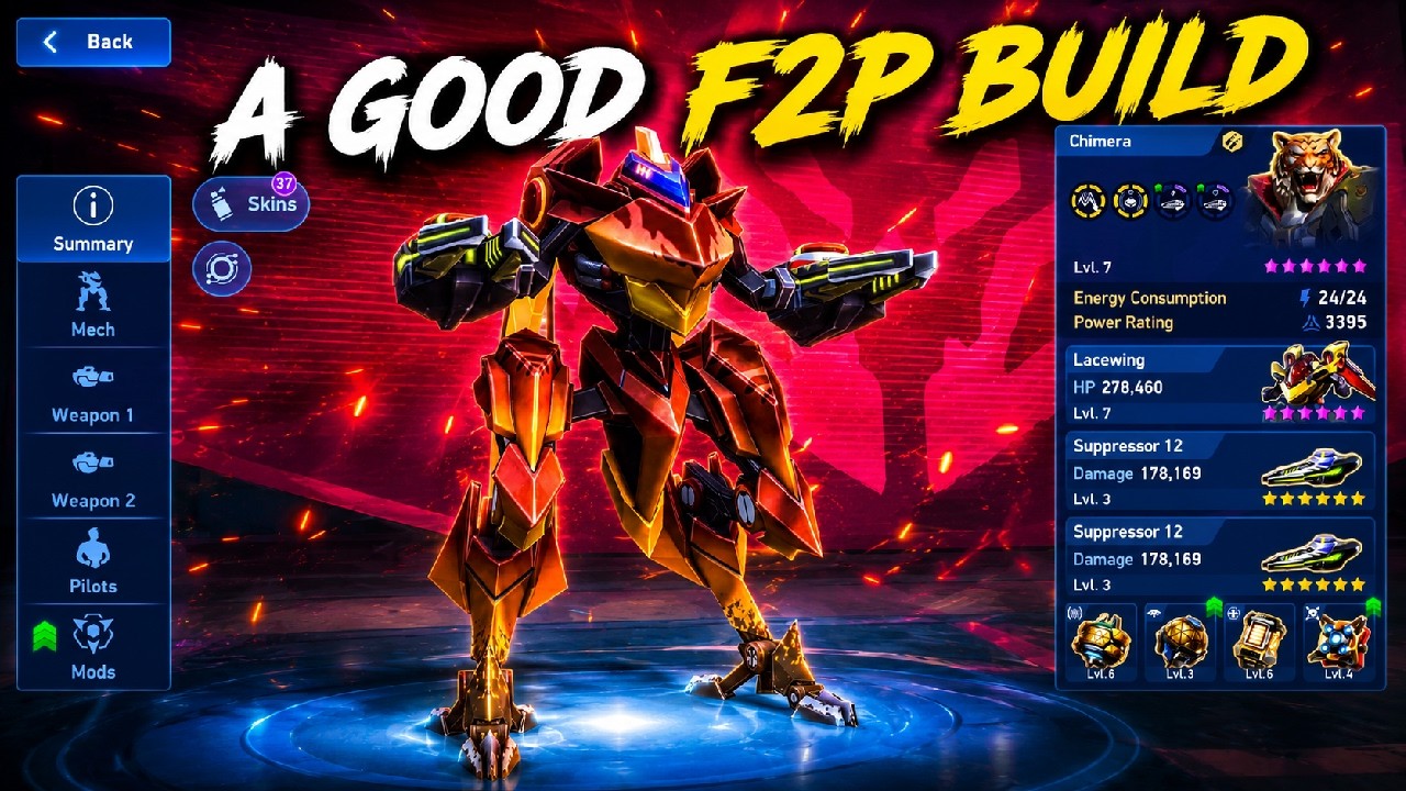 Mech Arena Hangar Showdown - Suppressor Lacewing has great potential