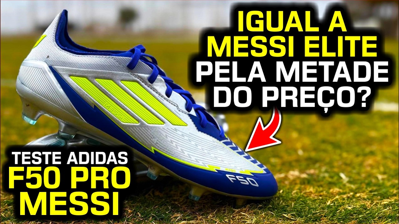 A melhor Adidas PRO que eu já USEI 😱 - Teste chuteira campo Adidas F50 Pro Messi FG