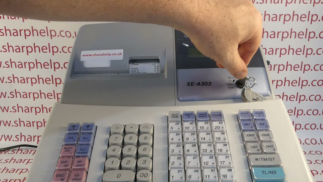 Как выполнить сброс настроек к заводским настройкам кассовых аппаратов Sharp XE-A303 / XEA303 / X...